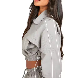 Ensemble coupe-vent d'été personnalisable OEM, survêtement léger en nylon, coupe-vent streetwear d'été pour femme - Product Image 4