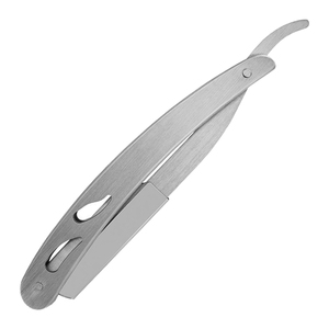 Rasoir manuel à lame unique en acier inoxydable à bord droit pour hommes, rasoir pliable pour barbiers, rasoir professionnel pour salon de coiffure - Product Image 5