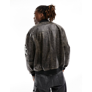 Fournisseur de vestes universitaires en laine d'hiver OEM, vestes de baseball de haute qualité avec fermeture éclair sur le devant pour marque privée en gros - Product Image 2