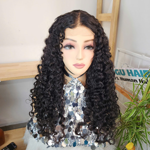 Perruque bouclée birmane 24 pouces, closure 5*5, dentelle transparente, 100% cheveux humains vietnamiens de haute qualité pour femme noire - Product Image 1