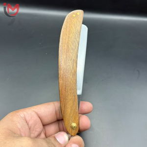 Wood Handle <b>Single</b> <b>Blade</b> Safety <b>Razor</b> Stainless Steel Edge Barber Shaving <b>Razor</b> for Men - Product Image 4