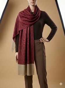 Châles longs élégants pour femmes Ahe, en viscose effet cachemire, double face, color block, respirants, pour l'hiver, 220cm*110cm, usage quotidien - Product Image 4