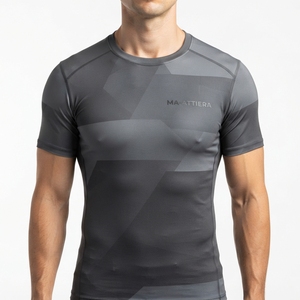 Camiseta de Compresión para Hombre, Manga Corta, Estilo Bape, Camiseta Gráfica para Hombre, Ropa Deportiva, Fitness, Atletismo - Product Image 1