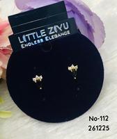 Anting Tusuk Wanita Model Geometris KVM India Berbahan Zirkonia Kubik dan Baja Anti Karat Lapis Emas dengan Micro Insert, Trendi untuk Pemakaian Sehari-hari