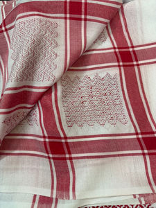 Wholesale Premium Quality Arab Men Red White <b>Chiffon</b> Polyester Keffiyeh Shemagh <b>Scarf</b> Breathable Muslim Palestine Woven Al Haram - Product Image 5