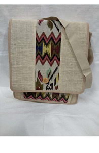 Bolso Bandolera de Yute con Diseño Estampado, Bolso de Hombro Moderno para Damas - Product Image 5