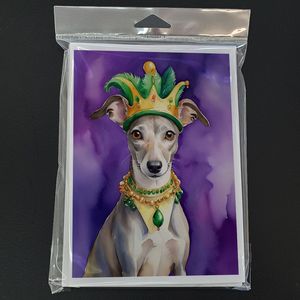 Whippet King of Mardi Gras A7 Cartes de vœux Pack de 8 cartes vierges avec enveloppes Taille fantaisiste 5x7 - Product Image 3