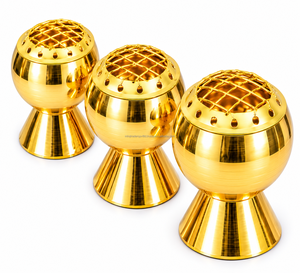 Ensemble de 3 brûleurs d'encens décoratifs en laiton Lobandan, mini, moyen et grand, pour parfumer la maison - Product Image 2