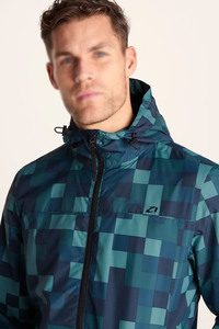 Geometric Print Men's <b>Jackets</b> Waterproof Full Zip Lightweight Windbreaker Custom Branding Low MOQ Production - Product Image 2