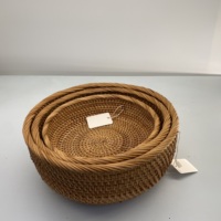 Beste prijs Boheemse stijl Eco-vriendelijke natuurlijke rotan multifunctionele schaal voor fruit, voedsel, keukengerei, op maat gemaakte maat