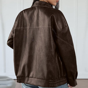 Veste en cuir pour femme, style moderne, collection hiver, fabriquée au Pakistan, conçue pour un look tendance et confortable. - Product Image 2