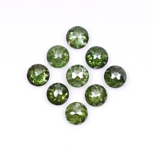 OM GEMS Diamant naturel de 3,0 mm, taille rose, couleur vert clair fantaisie, amélioré, certifié pour la fabrication de bijoux (Gujarat) - Product Image 2