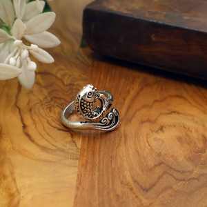 Anillo Ajustable de Serpiente Plateada Vintage |   Anillo de Serpiente de Latón para Mujeres y Hombres |   Joyería de Moda al por Mayor - Product Image 4