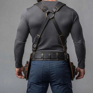 Sacs de rangement pour outils d'électricien en cuir de vachette de qualité supérieure, supports sécurisés, boucle en alliage durable, ceinture réglable, imperméable et respirant - Product Image 2