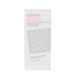 [VANA VANA] &done Glow Toning Serum เซรั่มบำรุงผิวหน้าเพื่อผิวกระจ่างใส ช่วยเติมความชุ่มชื้น บำรุงผิวให้นุ่มนวล ผลิตภัณฑ์จากเกาหลี - Product Image 2