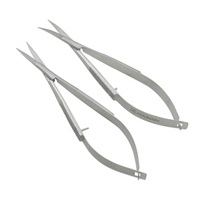 12cm En Acier Inoxydable Satin Micro Ciseaux Netteté pour La Coupe Des Poils Du Visage Droite Incurvée Narine Moustache Manucure Utilisation - Product Image 3