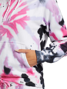 Solid Trader Chic Modern Vibe Premium Breathable Fabric Beautiful Pastel Swirl Printed Pullover Women <b>Tie</b> <b>Dye</b> <b>Hoodie</b> - Product Image 6