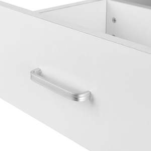 2 mesitas de noche blancas con cajón accesorio de muebles elegantes. - Product Image 5