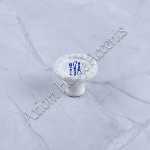 Axiom Home Accents Boutons en céramique floraux fabriqués à la main Poignées artistiques d'armoire et de tiroir pour armoires de cuisine de chambre à coucher - Product Image 3