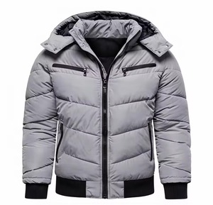 <b>Winter</b> Detachable Thick <b>Waterproof</b> Windproof Slim Fit Breathable Formal <b>Coat</b> with Front Logo for Men Outdoor Use - Product Image 1