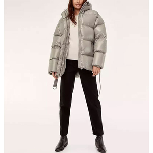 Chaquetas de burbujas impermeables personalizadas de manga larga con forro acolchado cálido para mujer, chaqueta de burbujas de invierno. - Product Image 5