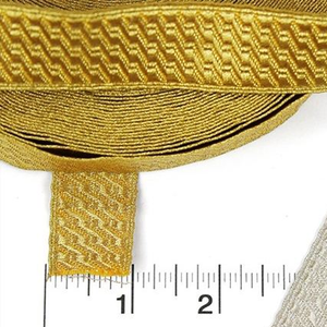 Trenzas de Hilo Metálico Francés de Alta Calidad Hechas en Pakistán, Diseño de Bordado con Pedrería, Trenza de Encaje Simple con Relieve - Product Image 5