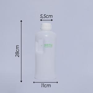 ขวดพลาสติก HDPE ทรงกลมปากกว้าง ขนาด 1.5 ลิตร สำหรับบรรจุของเหลว น้ำผึ้ง น้ำดื่ม แบบหนาพิเศษ รับผลิตตามสั่งขายส่ง - Product Image 1