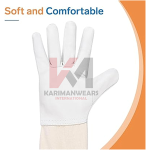 Bee Keeping <b>Gloves</b> Comfortable Fit Leather <b>Gloves</b> Sting Protection Extended Sleeve Custom OEM - Product Image 3