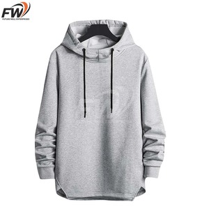 Sudadera con capucha de manga larga de color sólido de primera calidad para hombre, sudadera holgada de estilo urbano para otoño e invierno para hombre - Product Image 1