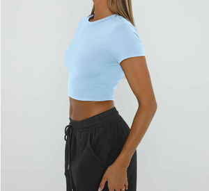 Camisetas cortas para mujer al por mayor, de alta calidad, más vendidas, de secado rápido, con el último diseño de moda. - Product Image 6