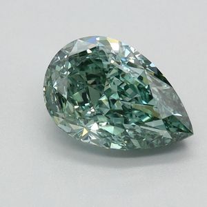 Diamante Cultivado en Laboratorio CVD de Alta Calidad, Corte Pera, Color Verde Azulado, Claridad VS1, Perforado con Láser, con Certificado IGI - Product Image 1