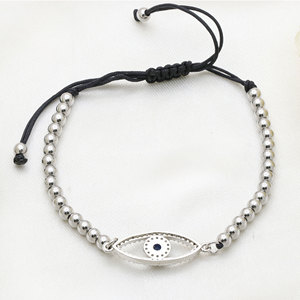 Wholesale 925 Sterling Silver Cubic Zircon Inlaid Devil's Eye <b>Bracelet</b> For Women Classic <b>Adjustable</b> Jewelry Gift Party - Product Image 3
