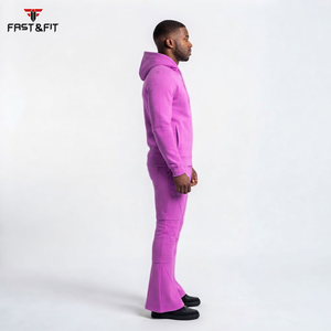 <b>Men</b> Winter Plus Size Sport <b>Hoodie</b> with Flared Trouser Set Quick Dry Breathable <b>Running</b> Gym Clothing - Product Image 6