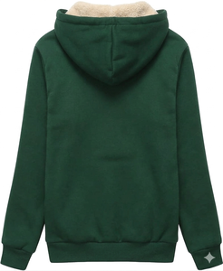 Women Cotton Fleece Tracksuit <b>Set</b> Zip Up Hoodie and Jogger <b>Set</b> Warm Winter Streetwear Breathable <b>Two</b> <b>Piece</b> Outfit Custom OEM ODM - Product Image 2
