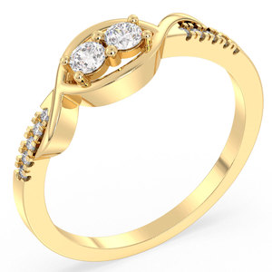 แหวน REYES เงินแท้ 925 ประดับเพชรโมอิสซาไนต์ รับรองโดย GRA ชุบทองคำขาว ดีไซน์อินฟินิตี้ สำหรับเธอ - Product Image 2