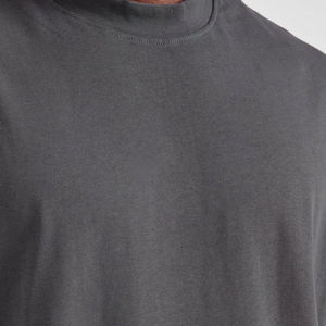 T-shirt en coton surdimensionné à épaules tombantes pour homme de qualité supérieure, logo brodé personnalisé, graphique, séchage rapide, respirant, écologique - Product Image 6