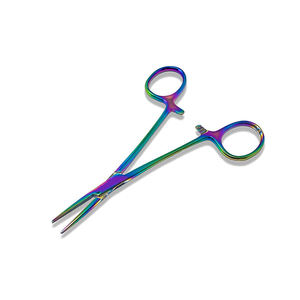 Premium Straight Rainbow Color Mosquito Forceps Manual Locking Tweezer Clamps for Medical & Fishing Use By <b>Blush</b> Surgical - Product Image 4