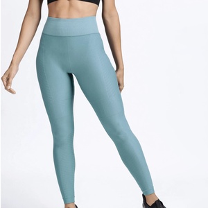 High Waisted Women Yoga <b>Leggings</b> Solid Customizable Breathable Quick Dry High Performance Sports Pants Comfortable Elastic Waist - Product Image 3