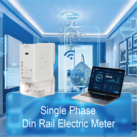 Compteur d'électricité numérique intelligent monophasé CA168-SD01 avec communication M-bus LORA, montage sur rail DIN, enregistrement double source