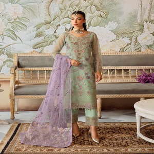 Ramsha Volume-Ropa de fiesta bordada hecha a mano de 3 piezas para mujer Salwar Kameez - Product Image 5