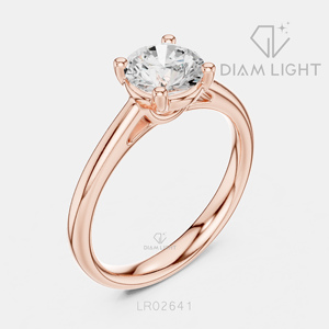 Bague de fiançailles solitaire ronde 1,10 carat, bijoux fins, certifiée IGI, or blanc 14 carats, diamant de laboratoire, bague d'anniversaire - Product Image 4
