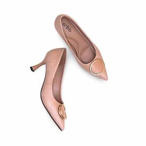 Zapatos de tacón de invierno beige WN7463 - Product Image 1