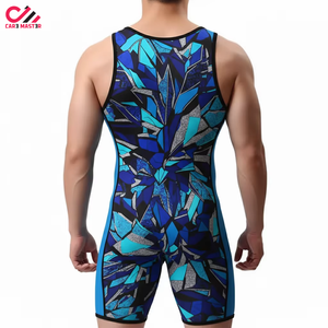 ชุดนักมวยปล้ำชายแบบสั่งทำพิเศษจากปากีสถาน ชุดต่อสู้ตลกๆ สำหรับยกน้ำหนัก ไซส์พลัส พิมพ์ลายแบบ Sublimation ลดราคาถูก - Product Image 3