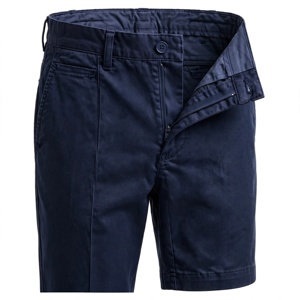 Pantalon Oxford en coton bleu roi coupe droite pour homme, taille mi-haute, devant plat, fermeture boutonnée, formel, infroissable, pour l'automne - Product Image 6