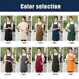 Multipurpose <b>kitchen</b> <b>apron</b> with waist fit polyester fabric and button closure for chefs food service and gardening use - Product Image 2