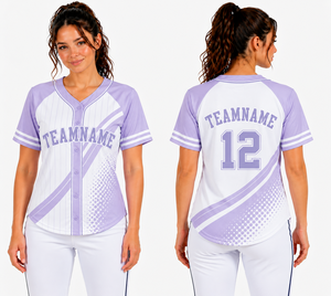 Camiseta de Béisbol para Mujer, Totalmente Personalizable, Ropa Deportiva con Logotipo y Diseño Personalizados, Transpirable, con Botones, Corte Regular - Product Image 3