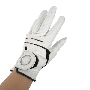 Gants de golf pour hommes en cuir Cabretta blanc et noir, légers, respirants, de haute qualité, nouveau design, toucher doux - Product Image 1