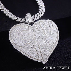 จี้รูปถุงเงินแบบ Iced Out Boss Man ทำจากเงินแท้ 925 ชุบทองสองสี เหมาะสำหรับทั้งชายและหญิง สไตล์ฮิปฮอป - Product Image 4