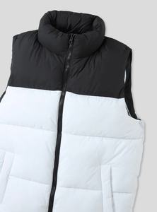 Blouson matelassé tendance pour homme à manches courtes, col montant personnalisé, fermeture éclair, style streetwear - Product Image 2