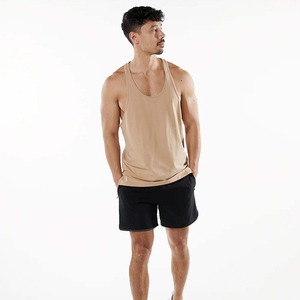 <b>Men's</b> U Neck Loose Fit Tank Top Vests Solid Color Racer-back <b>Singlets</b> <b>Men</b> Gym Fitness Tank Tops Sleeveless T Shirts Male - Product Image 4